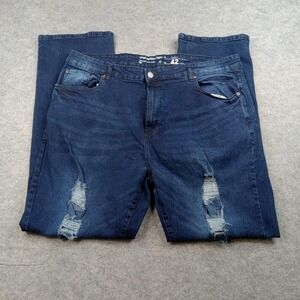 LRG Jeans Mens 42 Straight Lifted Research Group Distressed‎ Ripped Denim Pants